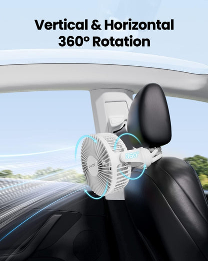 Mini Portable Stroller Fan, Small Clip on Fan 3 Speed Rechargeable