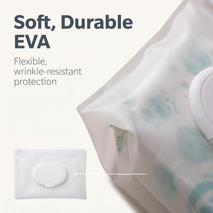 Baby Wipe Case Travel Holder Keeps Wipes Moist Set of Wet Wipes Holders Travel Wipes Case Cases Portable Travel On The Go Refillable Dispenser Container Waterproof Wipe Container with Sealed Zippe