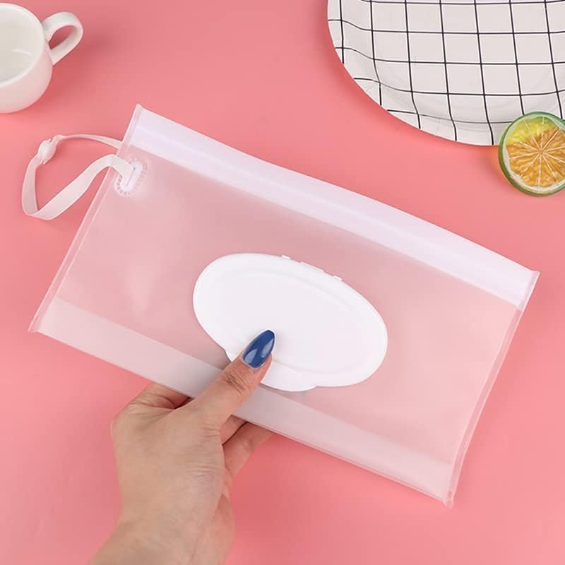 Baby Wipe Case Travel Holder Keeps Wipes Moist Set of Wet Wipes Holders Travel Wipes Case Cases Portable Travel On The Go Refillable Dispenser Container Waterproof Wipe Container with Sealed Zippe