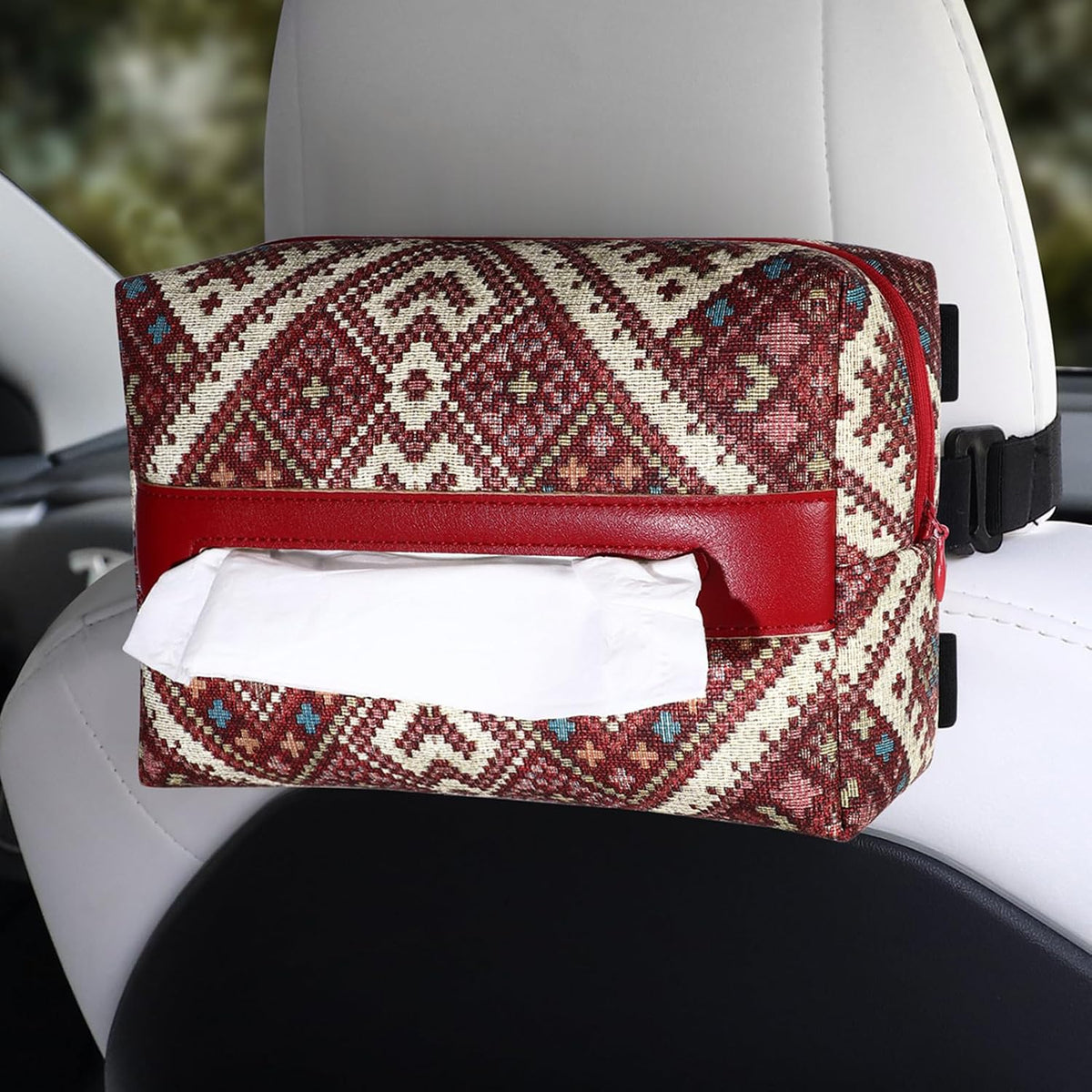 Cat Car Tissue Pouch Cute Travel Tissue Box Camping WallTissue Accessories for Car Home Office Desk Outdoor, Bathroom, Toilet Paper Bag (Cat-Themed Tissue Holder)