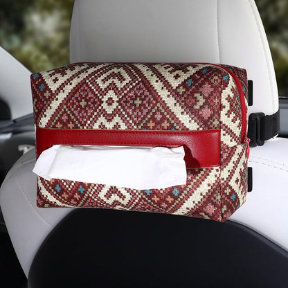 Cat Car Tissue Pouch Cute Travel Tissue Box Camping WallTissue Accessories for Car Home Office Desk Outdoor, Bathroom, Toilet Paper Bag (Cat-Themed Tissue Holder)