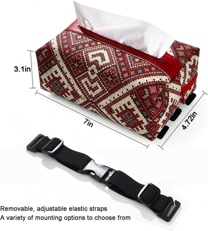 Cat Car Tissue Pouch Cute Travel Tissue Box Camping WallTissue Accessories for Car Home Office Desk Outdoor, Bathroom, Toilet Paper Bag (Cat-Themed Tissue Holder)