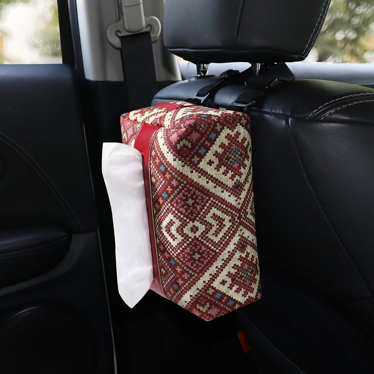 Cat Car Tissue Pouch Cute Travel Tissue Box Camping WallTissue Accessories for Car Home Office Desk Outdoor, Bathroom, Toilet Paper Bag (Cat-Themed Tissue Holder)