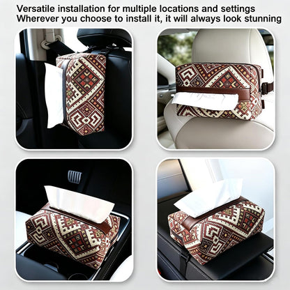 Cat Car Tissue Pouch Cute Travel Tissue Box Camping WallTissue Accessories for Car Home Office Desk Outdoor, Bathroom, Toilet Paper Bag (Cat-Themed Tissue Holder)