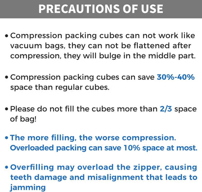 4 Set/6 Set/8 Set Compression Packing Cubes Travel Accessories Expandable Packing Organizers (Square Mesh, 06-Beige) - Colors B