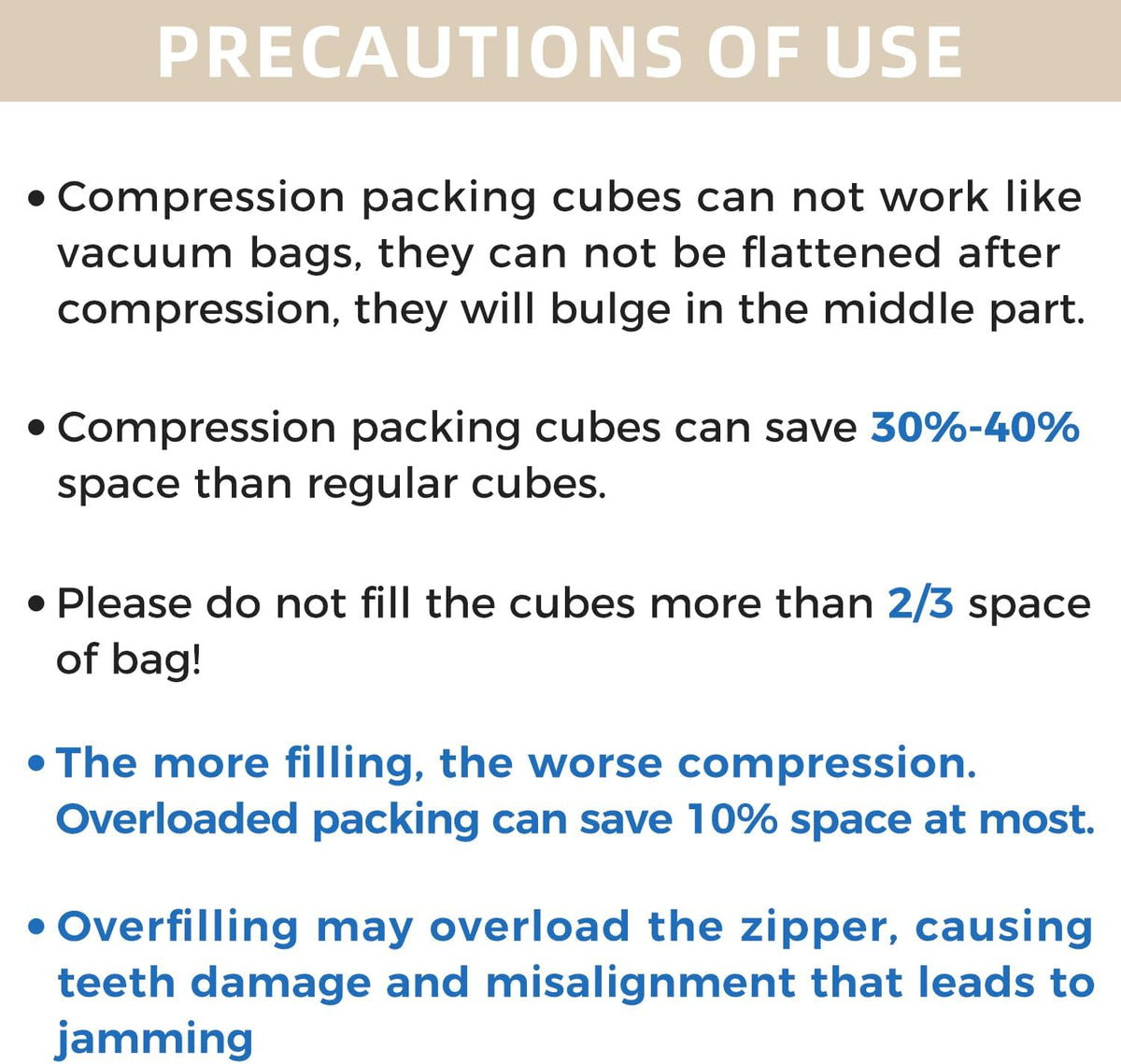 4 Set/6 Set/8 Set Compression Packing Cubes Travel Accessories Expandable Packing Organizers (Square Mesh, 06-Beige) - Colors B