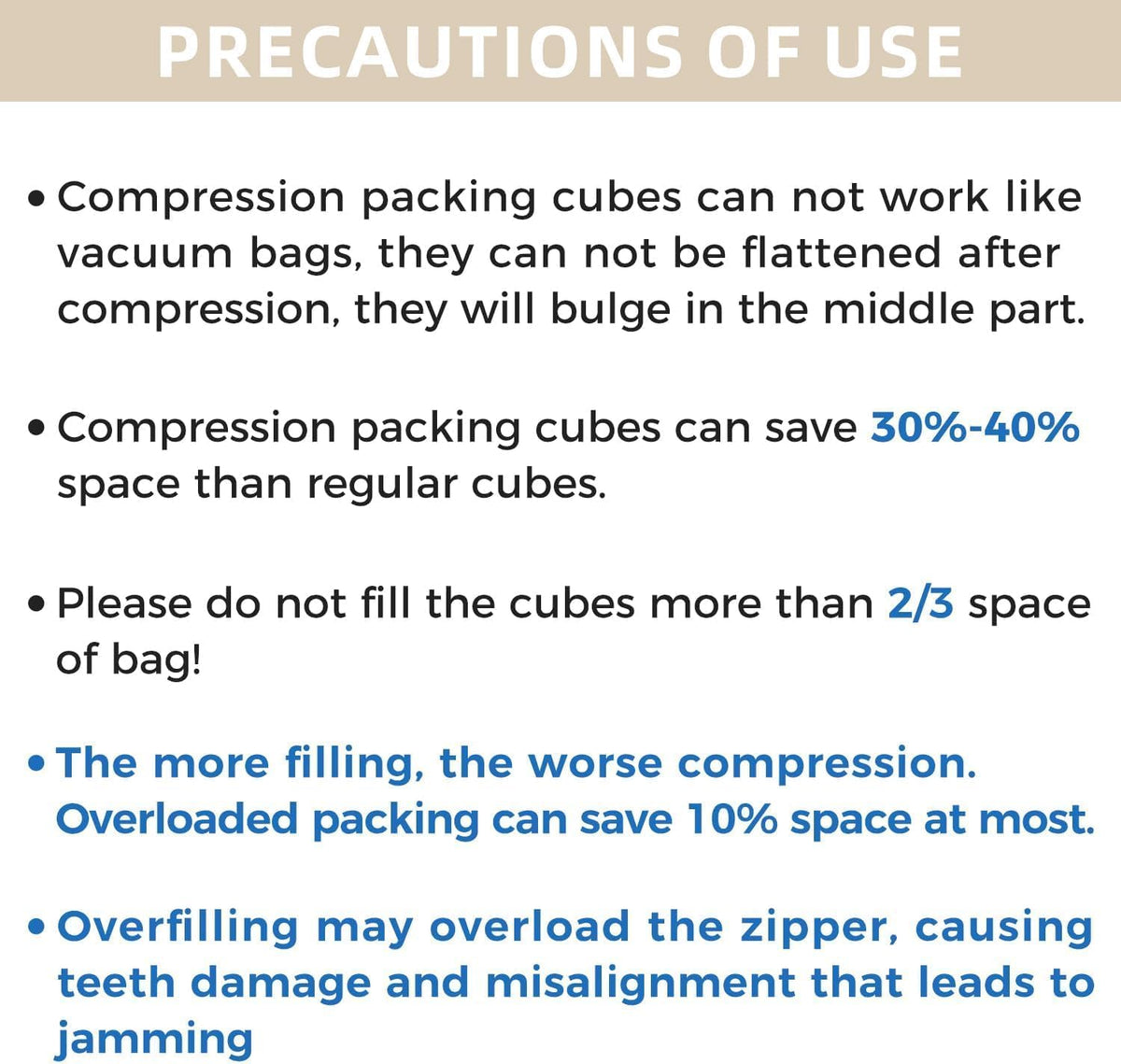 4 Set/6 Set/8 Set Compression Packing Cubes Travel Accessories Expandable Packing Organizers (Square Mesh, 06-Beige) - Colors B