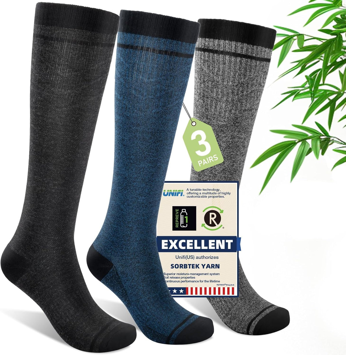 Compression Socks Women & Men 15-20 mmHg for Flying