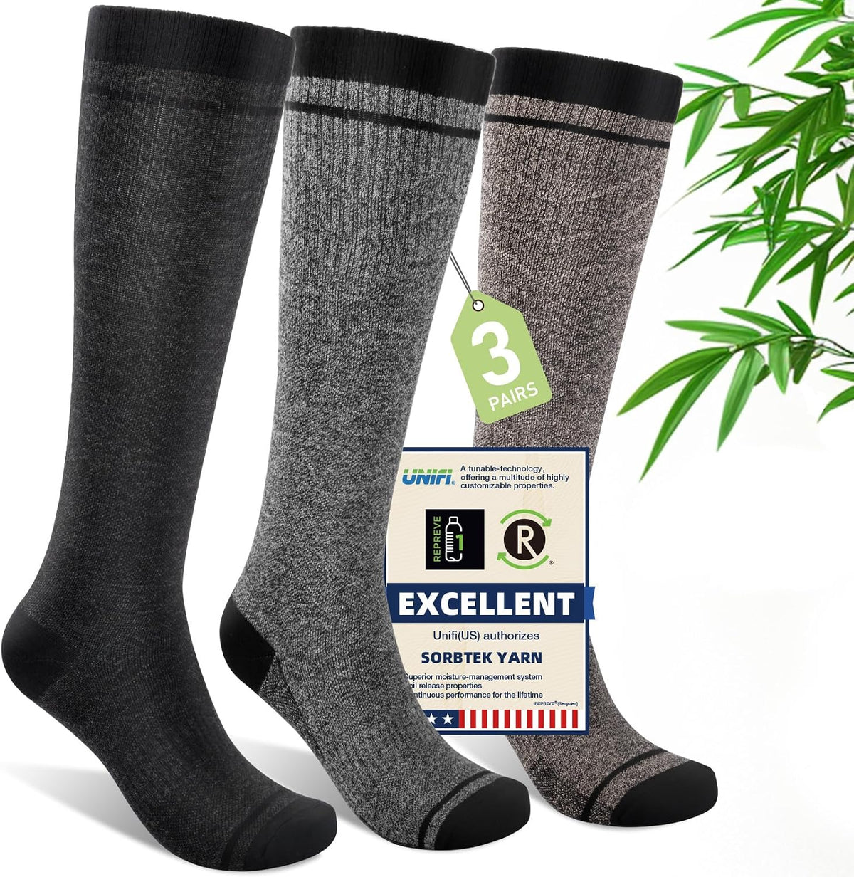 Compression Socks Women & Men 15-20 mmHg for Flying