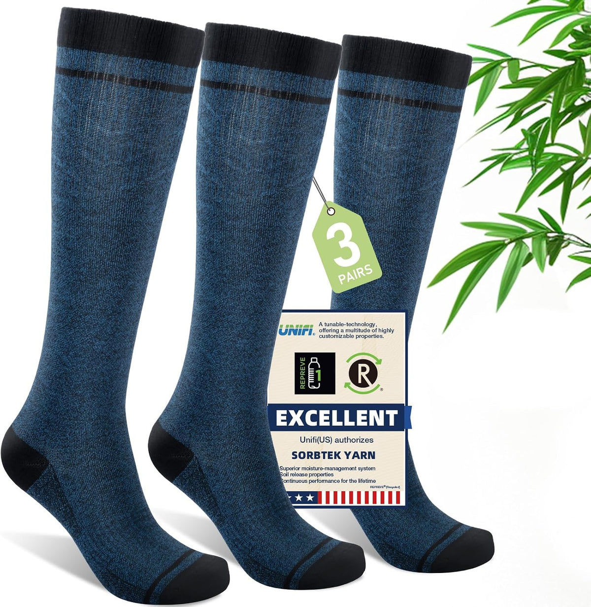 Compression Socks Women & Men 15-20 mmHg for Flying