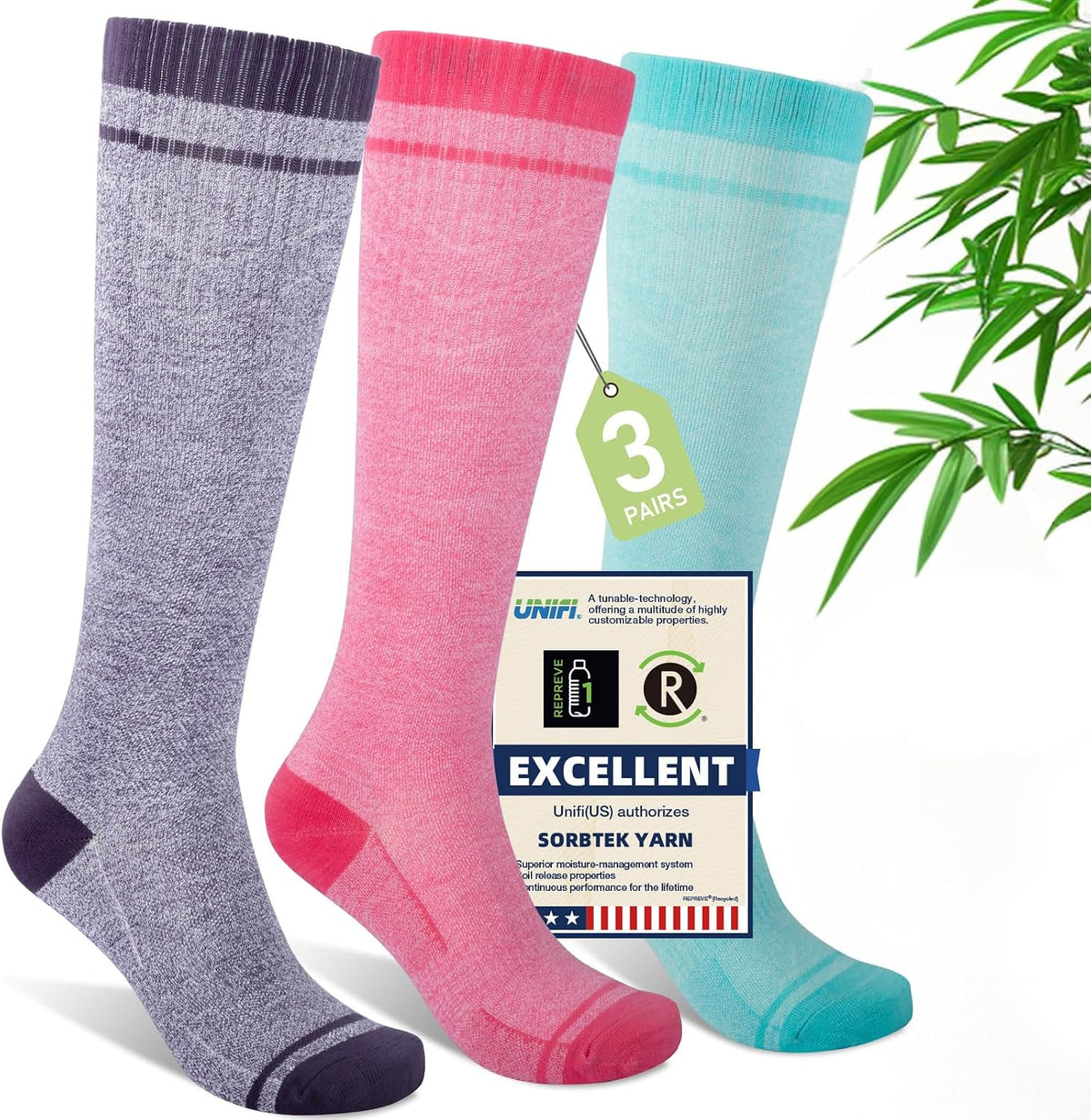 Compression Socks Women & Men 15-20 mmHg for Flying