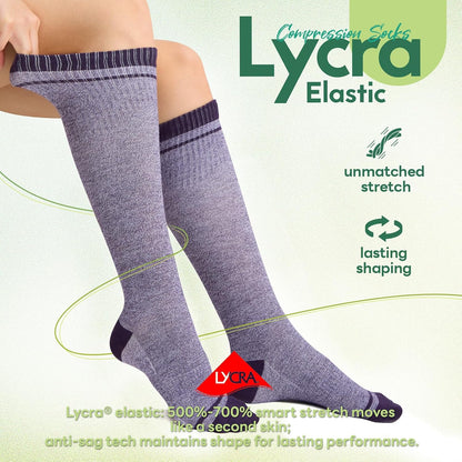 Compression Socks Women & Men 15-20 mmHg for Flying