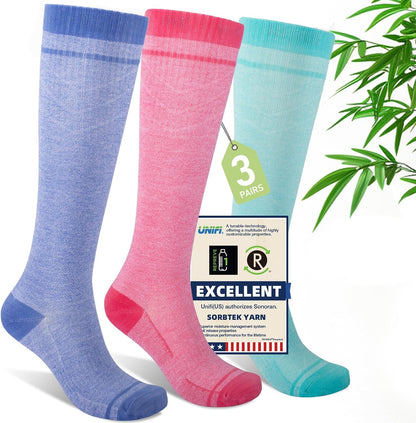 Compression Socks Women & Men 15-20 mmHg for Flying