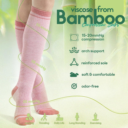 Compression Socks Women & Men 15-20 mmHg for Flying