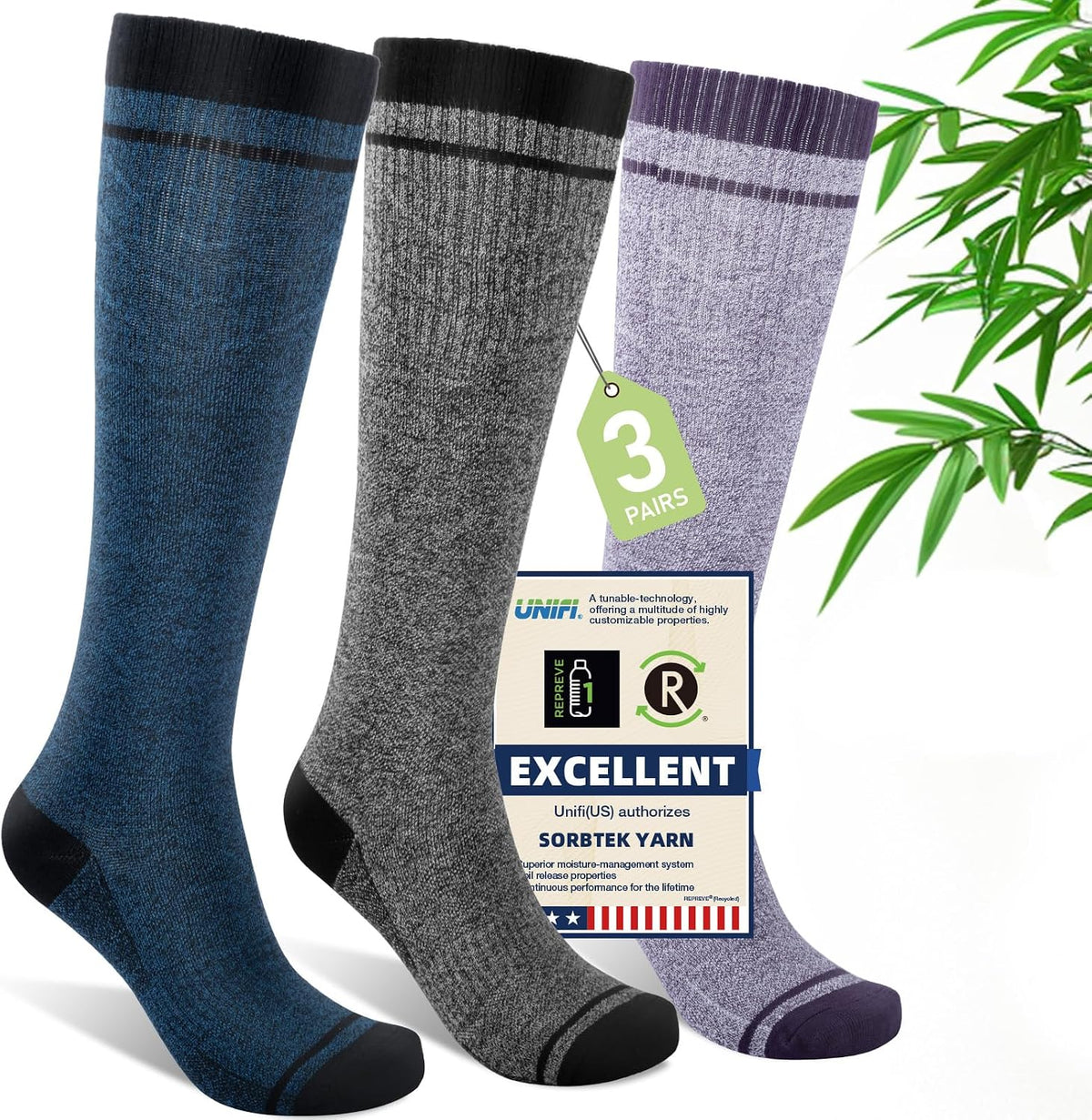 Compression Socks Women & Men 15-20 mmHg for Flying