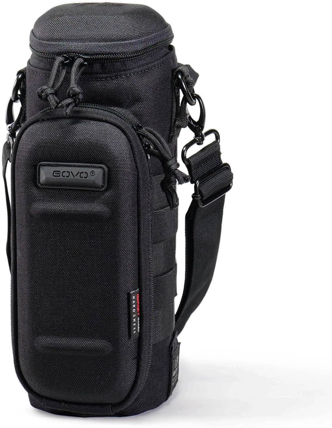 U1 Water Bottle Pouch with Zippered Hardshell Cap, Fits Up to 40oz Bottle, Molle System, Heavy Duty, Made With 100% Nylon