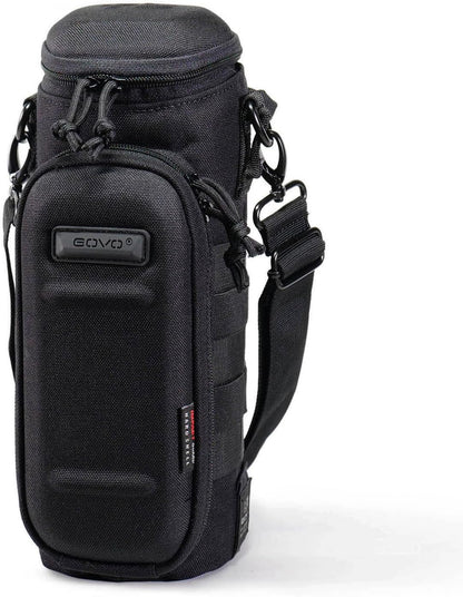 U1 Water Bottle Pouch with Zippered Hardshell Cap, Fits Up to 40oz Bottle, Molle System, Heavy Duty, Made With 100% Nylon