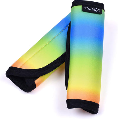 2 Pcs Luggage Handle Wraps Soft Neoprene Grip Handle Cover Detachable Luggage Identifier for Luggage Suitcase Travel Bag Trolley Case Travel Accessories (Puzzle Pattern)