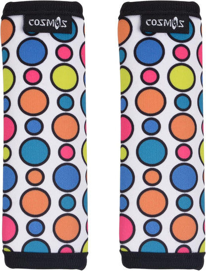 2 Pcs Luggage Handle Wraps Soft Neoprene Grip Handle Cover Detachable Luggage Identifier for Luggage Suitcase Travel Bag Trolley Case Travel Accessories (Puzzle Pattern)