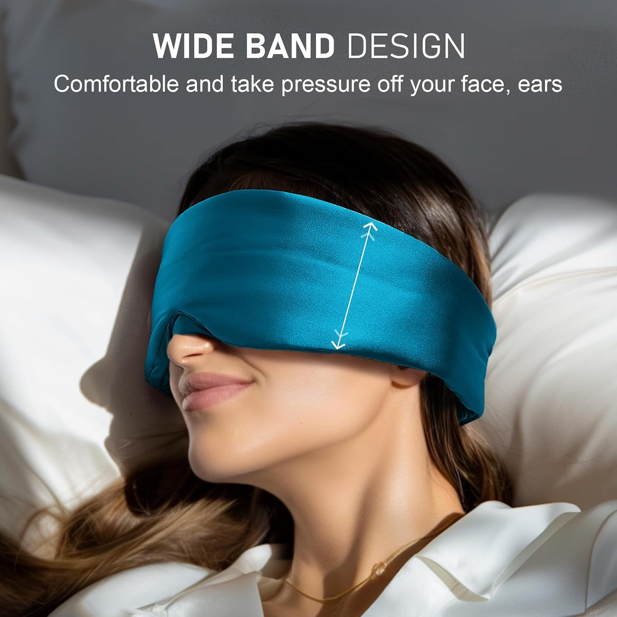 Silk Sleep Mask for Side Sleeper, Eye Mask Sleeping for Women Men