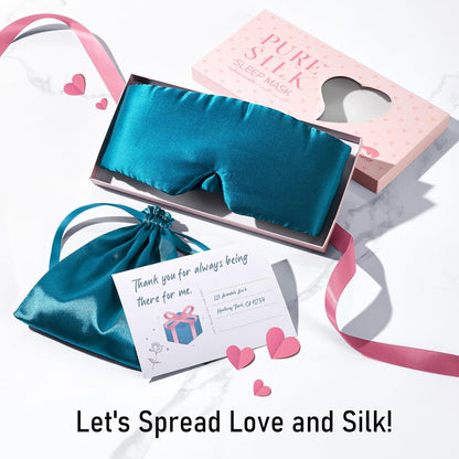 Silk Sleep Mask for Side Sleeper, Eye Mask Sleeping for Women Men