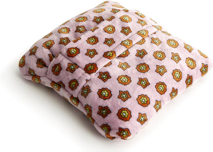 Women's Fleece Plush Throw Blanket, Mini Flower Dot Lavender Frost, One Size