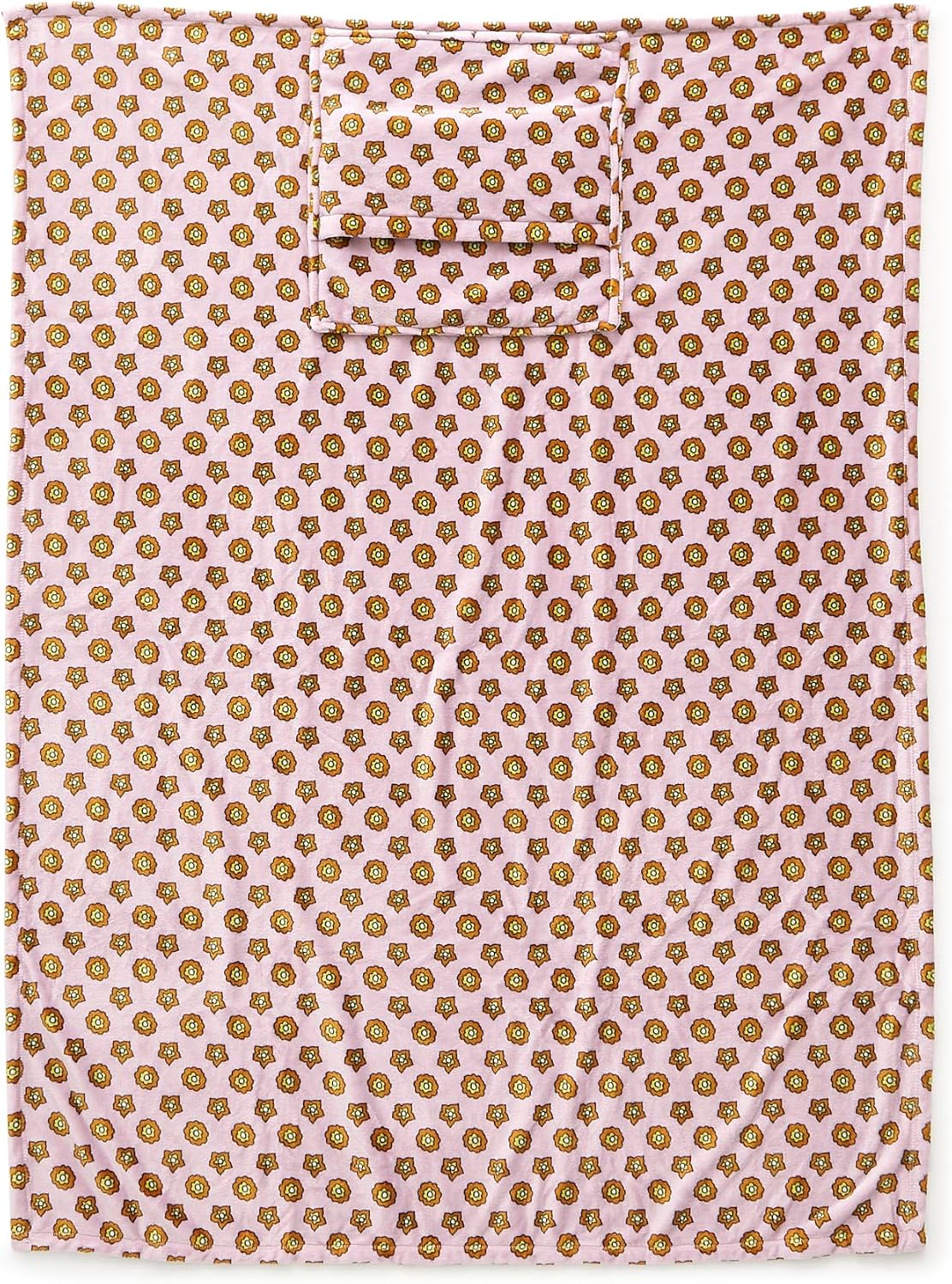 Women's Fleece Plush Throw Blanket, Mini Flower Dot Lavender Frost, One Size